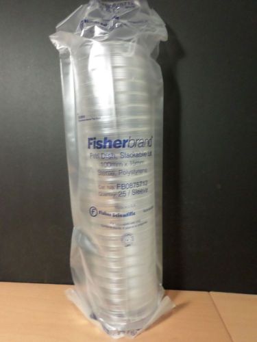 FISHERBRAND 100 x 15mm Clear Polystyrene Sterile Stackable Petri Culture Dishes