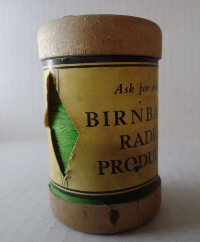 New Old Stock Birnbach Radio Double Silk Covered Magnetic Wire 38 Gauge 1/4lb