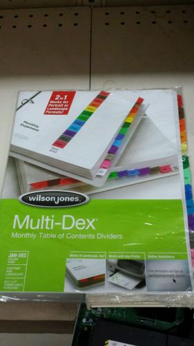 Wilson Jones - Multi-Dex Monthly Content Dividers