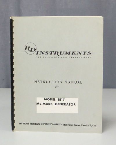 Hickok Time-Mark Generator Model 1817 Instruction Manual