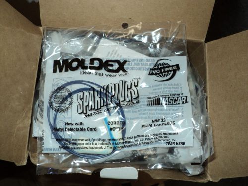 Moldex 6615 ear plugs, 33db, corded, met det, pk 100 for sale