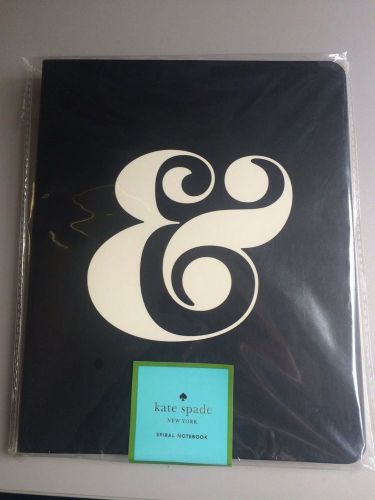 Kate Spade Beautiful Type Spiral Notebook Black and White BRAND NEW