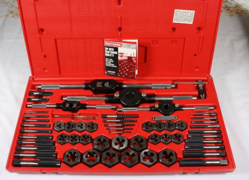 Craftsman Tap and Hex Die Set Standard Thread 59 Pieces Made in USA Excellent