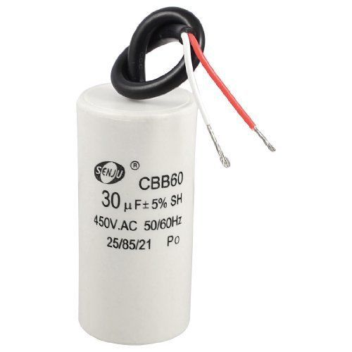 2-wired cord 30uf 450vac 50/60hz cbb60 motor run capacitor for sale