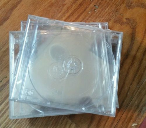 CD DVD Disc CLEAR Plastic Slim Jewel Cases Protectors Cover Art Holders x4