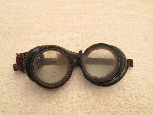 Vtg wilson safety spectacles goggles welding motorcycle steampunk #b for sale