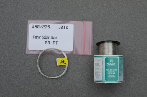 (20 ft-length)  kester solder  wire lead free #58/275 (.010 dia) for sale