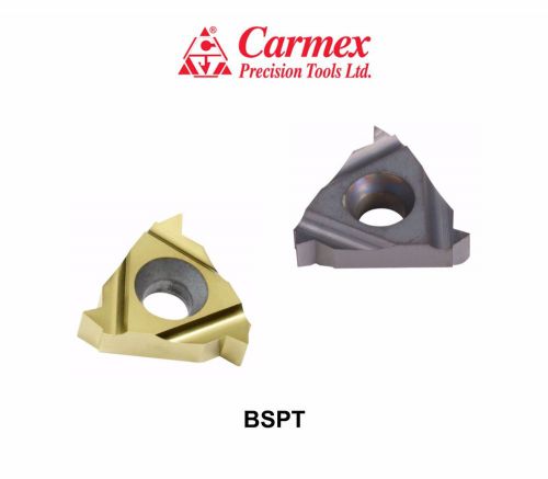 10 Pcs. Carmex Carbide Thread Turning Inserts BSPT  Grade BMA / BXC