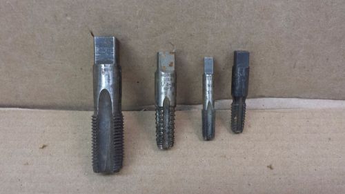 Lot of 4 pc npt pipe tap  (2)1/8&#034;, 1/4&#034;, 1/2&#034;, g.t.d, butterfield, others (p7) for sale
