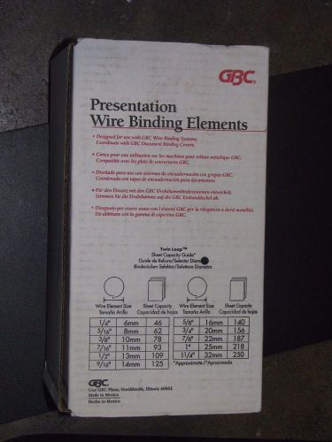 GBC Full Box Wire Binding Elements  Premium Black 1/2&#034; 3:1 Twin Loop Wire