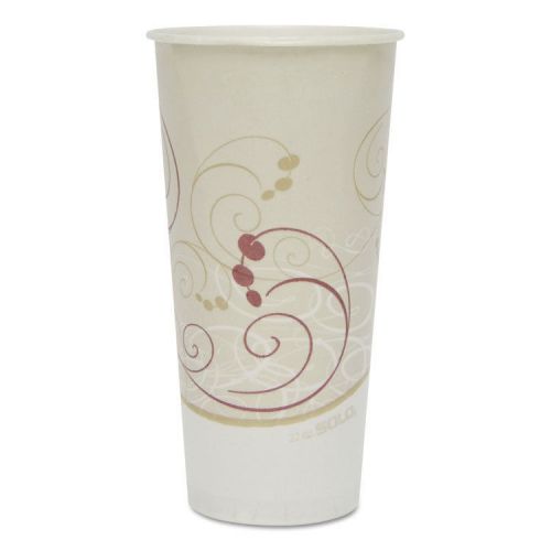 Symphony Treated-Paper Cold Cups, 22oz, White/Beige/Red, 50/Bag, 20 Bags/Carton
