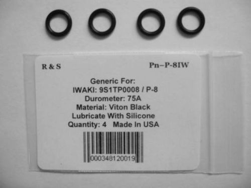 4 Iwaki part #9S1TP0008, P-8 O-Rings / Viton material/ Bellows Pumps +/R&amp;S P-8IW