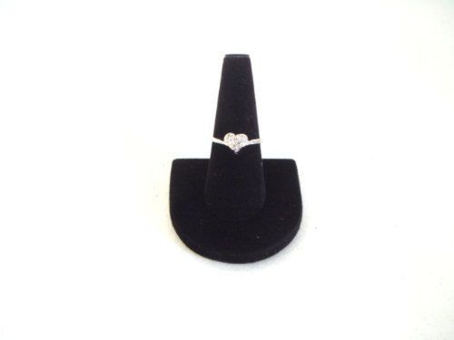 1 X 5 Black Velvet Ring Finger Jewelry Holder Showcase Display Stands