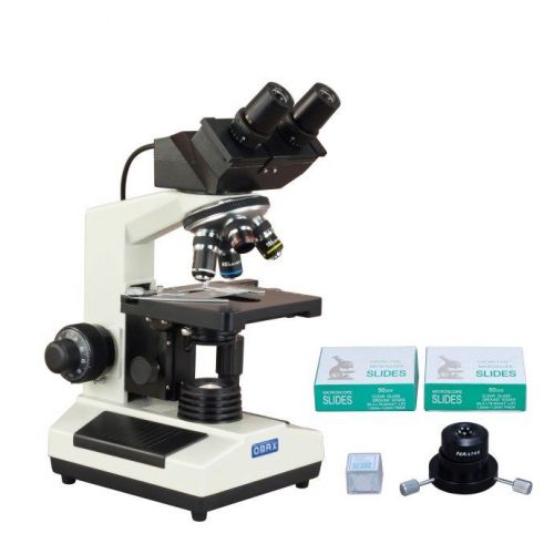 Bright/Darkfield Compound Microscope with Build-in 3MP Camera+Slides+Covers