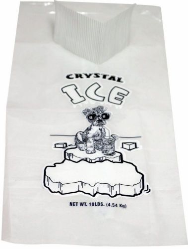 500 PLASTIC ICE BAGS-WITH TWIST TIES 10 LB LIMIT EA 12&#034;X21&#034; 1.5 MIL*FREE SHIPN’*
