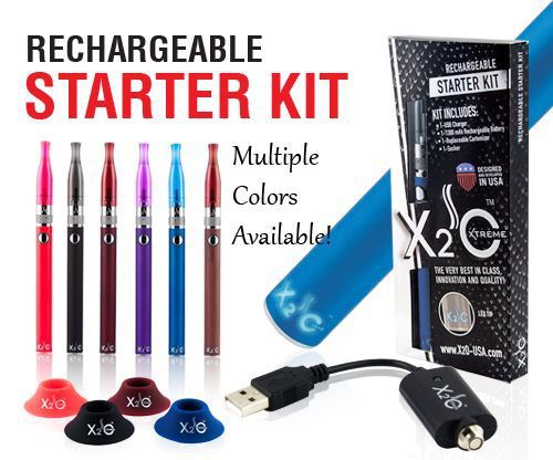 X2O Xtreme Rechargable Starter Vape Kit vaporizer - choice of colors