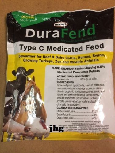 1 lb Durafend Dewormer  Beef Dairy Cattle Horses Swine Turkeys Zoo Wildlife