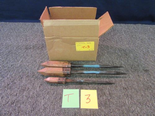 3 ETC HAND HELD COPPER SOLDERING TOOLS #1 AND #3 IRON POINTED SOLDER USED