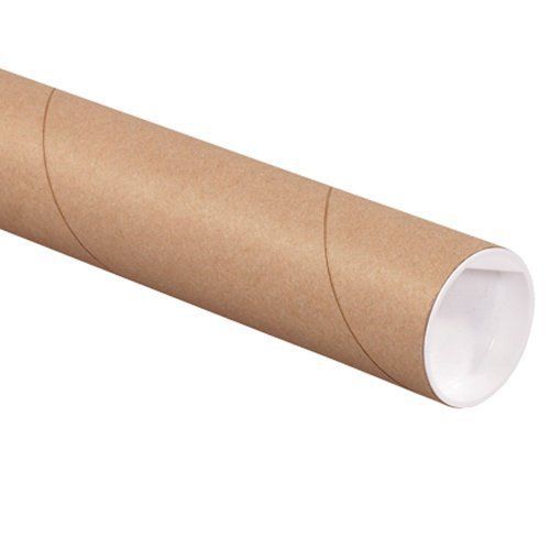 Aviditi P3012K Fibreboard 3-Ply Spiral Wound Mailing Tube with Cap, 12&#034; Length x