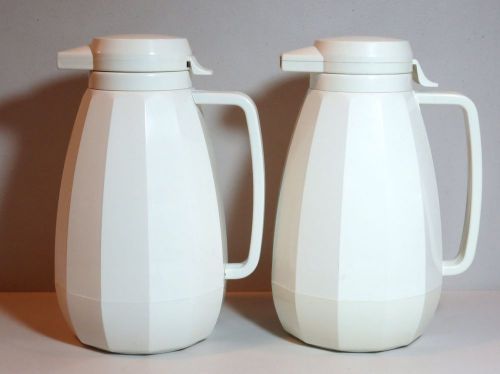 Lot of 2 Vintage 1-Liter Insulated COFFEE SERVERS  (Service Ideas, Inc.) USA