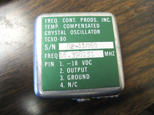 Frequency Control Products Inc  TCXO-87  Oscillator 16.398151 MHz. Two-Way NOS
