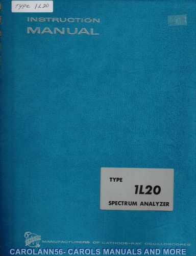 TEKTRONIX Manual TYPE 1L20 SPECTRUM ANALYZER