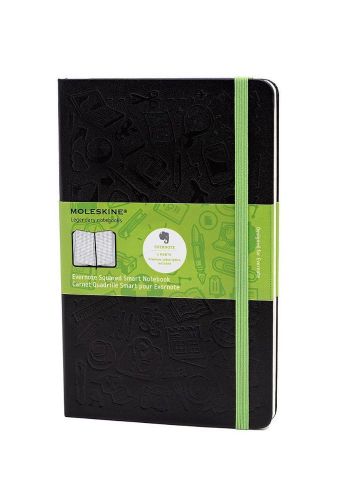 Moleskine Evernote Smart Notebook, Large, Ruled, Black, Hard Cover (5 x 8.25)