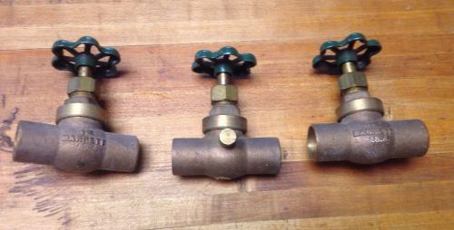 3 unused vintage brass gate valves plumbing gated water valve for sale