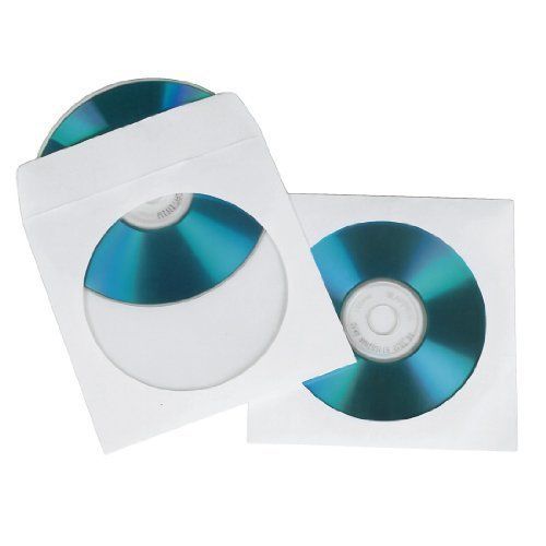 Hama CD-ROM Paper Sleeves Pack of 100 White