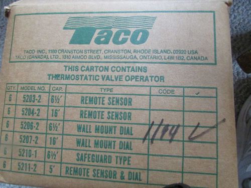 Case of 6 TACO- 5206-2  5204-2 THERMOSTATIC VALVE CASE OF SIX IN  BOX