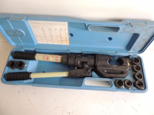 Huskie ep-510b electrical hydraulic powered crimper crimping tool w/ 8 dies for sale