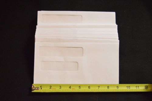 100  Double Window Security Tinted Envelopes - for Quickbooks Checks Self Seal