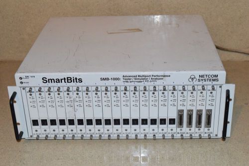 NETCOM SYSTEMS SMARTBITS SMB-1000 CHASSIS TESTER W/ ST-6045 &amp; SX-7205 MODULES