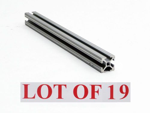 Lot of 19 80/20 inc 1&#034; x 1&#034;  t-slot profile aluminum extrusion 11-3/8&#034; stock bar for sale