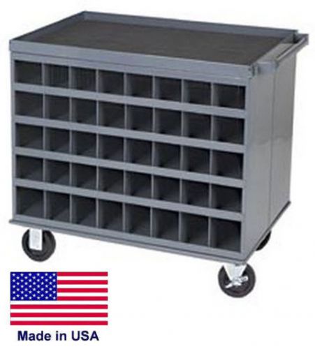WORK STATION Mobile - Portable Steel Workbench Cabinet - 80 Compartments