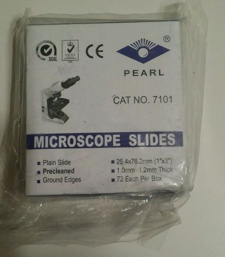 1440 Pearl Microscope Slides 7101, 25.4mmX76.2mmX1-1.2mm,Clear,Ground Edge
