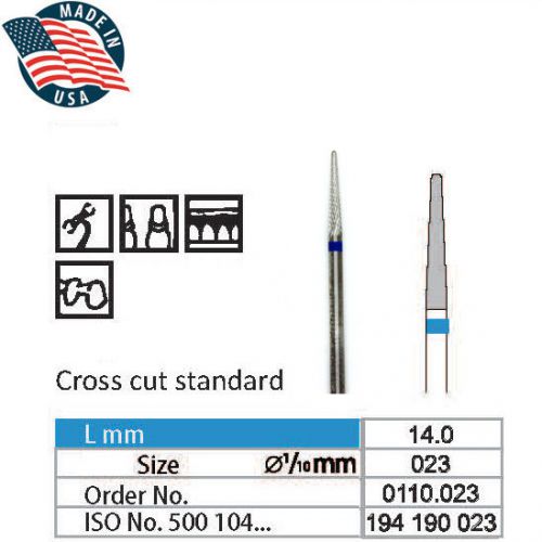 Wilson USA Tungsten Carbide Cutter HP Drill Bit Dental Undernail Medium Cone