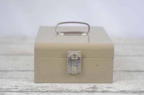 Vintage buddy products metal storage file lock box with keys original dividers for sale