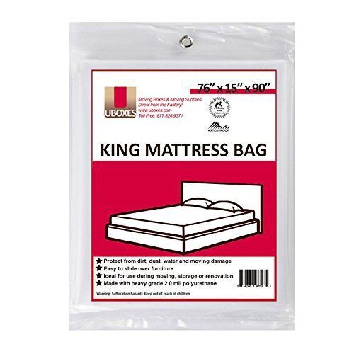 Uboxes moving supplies king size mattress cover/bag 76&#034; x 15&#034; x 90&#034; kingcover01 for sale