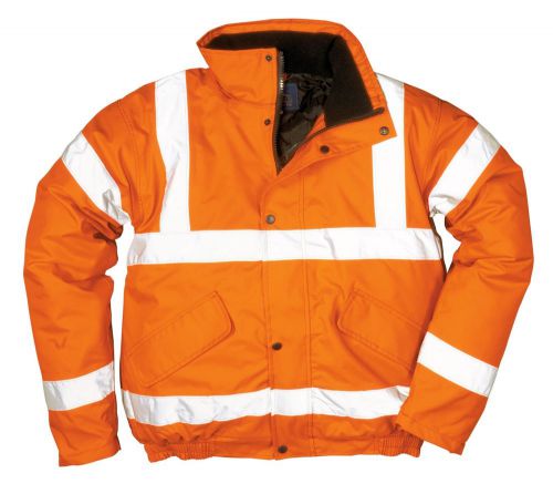 Portwest hi-vis bomber jacket orange reflective coat waterproof ansi urt32 for sale