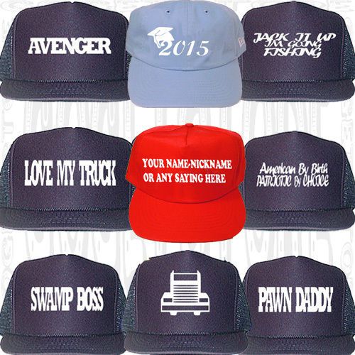 Custom print hat company business personnal family trucker save skull cap fish for sale