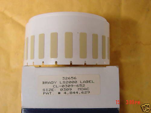 Brady  ls2000 printer labels, cl-0309-652 for sale