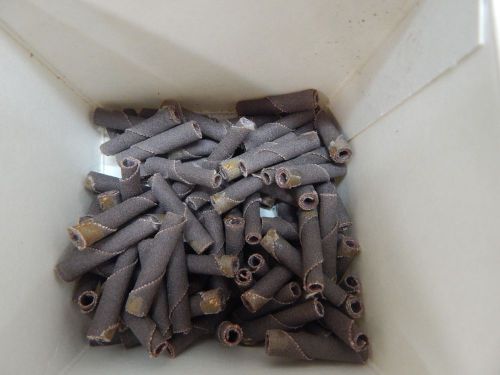 Merit Cartridge Roll 3/16&#034; x 1&#034; x 3/32 240ARB Abrasive Sanding open box of 94 pc