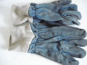 XL Extra Large SHELBY Blue Leather Firefighter Gloves Turn Out  Gear   G110