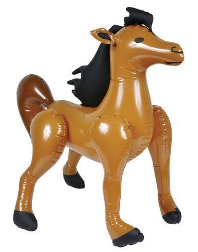 Large Inflatable Brown And Black Horse - 36&#034;