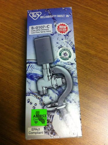 T AND S 0.65 GPM ULTIMATE LOW FLOW SPRAY VALVE NEW IN BOX B-0107-C COMPLIANT