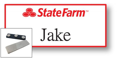 1 NAME BADGE HALLOWEEN COSTUME JAKE FROM STATE FARM MAGNET FREE SHIPPING