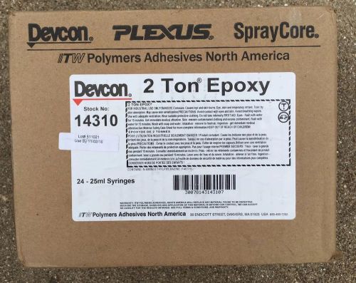 Devcon 2 ton clear epoxy adhesive 24 per case  #14310 25ml syringes for sale