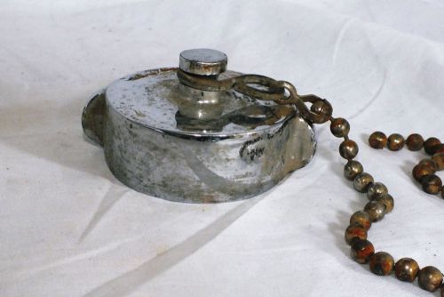 Fire hose cap &amp; chain, chromed brass, 2&#034; for sale