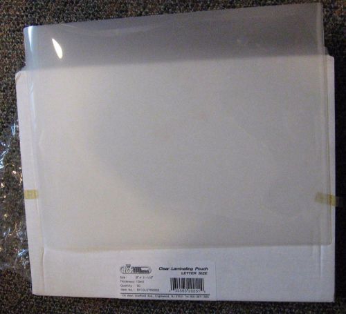 Royal Sovereign laminating pouches size 9x12.5,10 mil thickness Quantity 43.